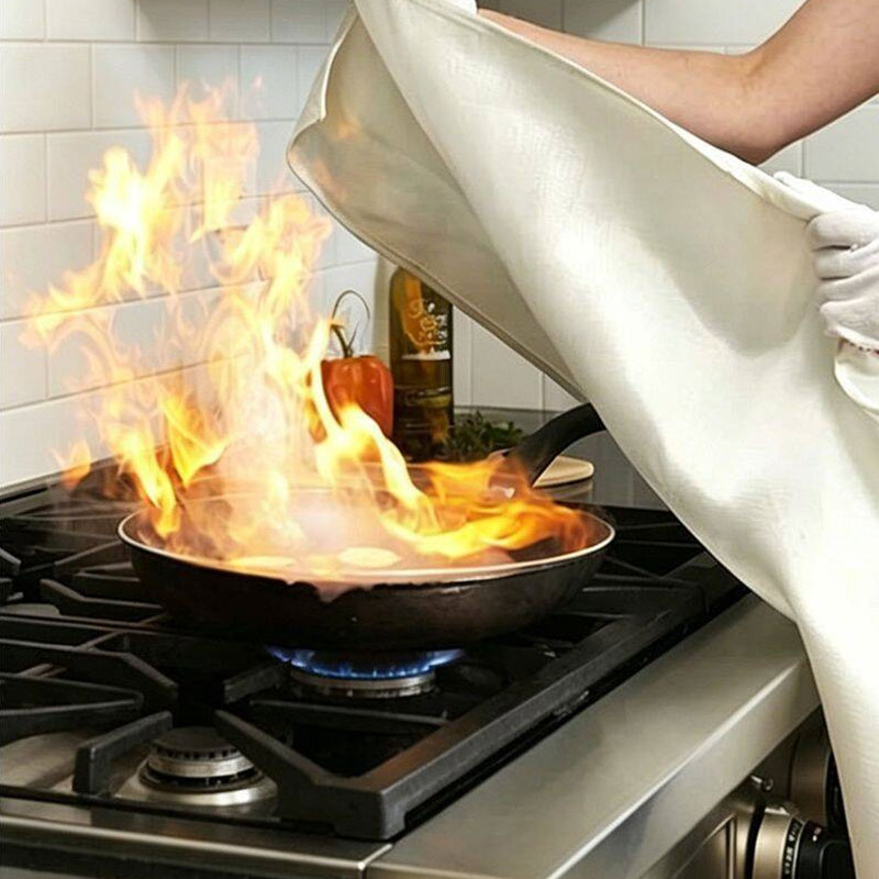 Fire Blanket Kitchen - Fiberglass Flame Retardant Suppression Blanket 1pcs