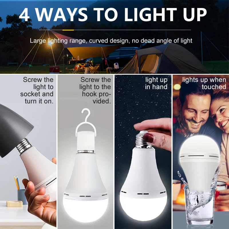1/3 Pcs Rechargeable Bulb LED  - Power Outage Light avis et prix