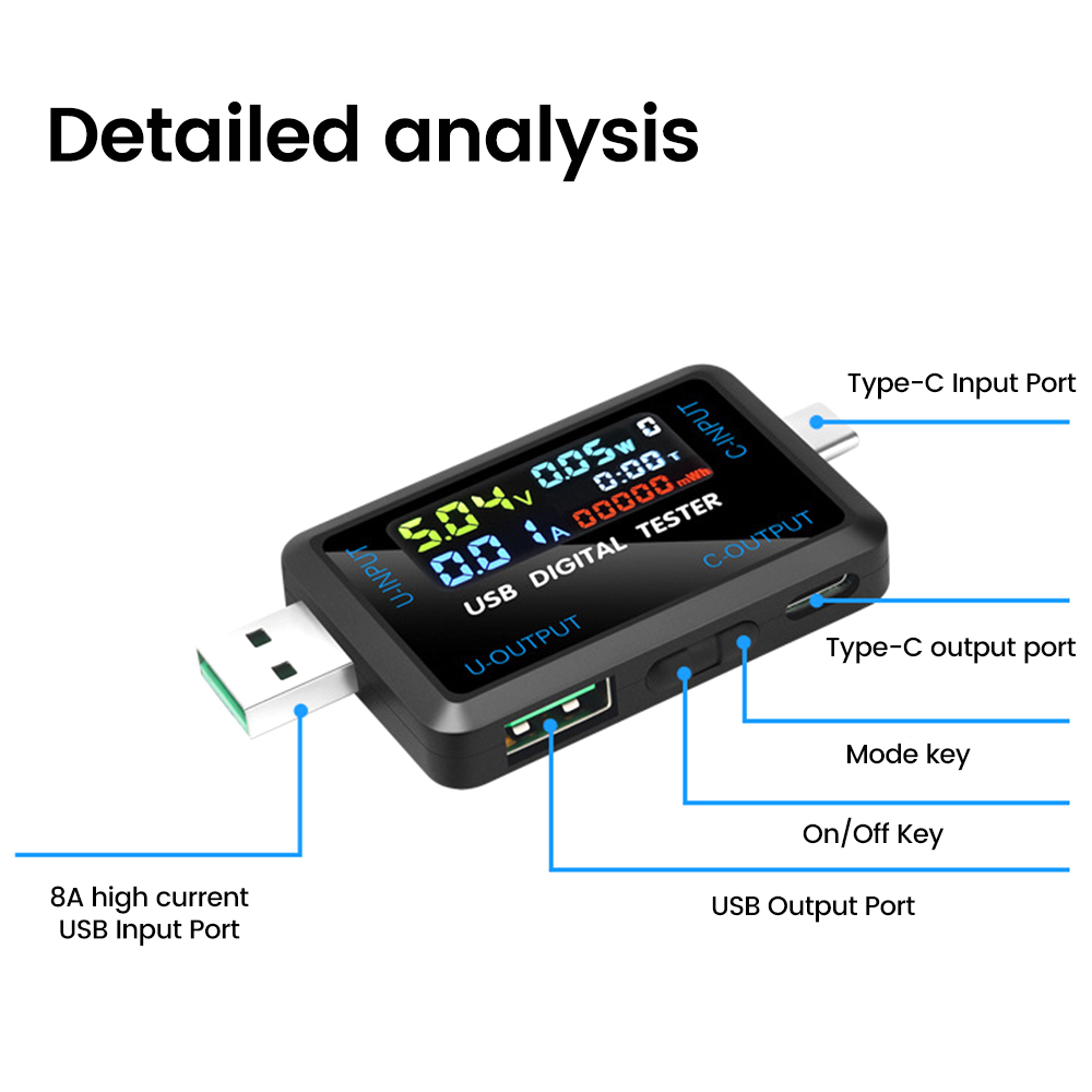 USB Tester 10 in 1 DC Digital  - Co Detector Plug avis et prix