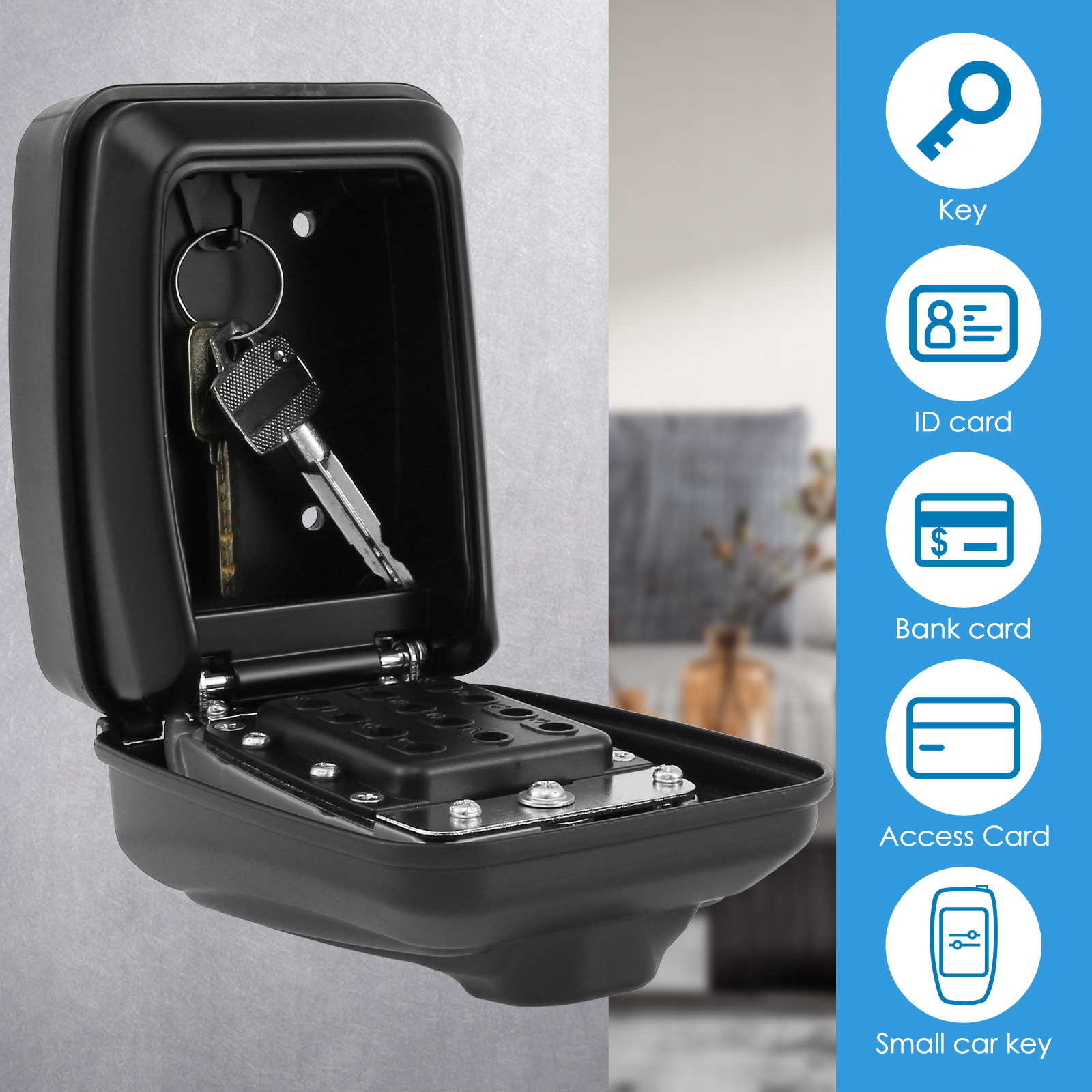 Key Lock Box Wall-Mount Secret - Lockbox Key Secure avis et prix