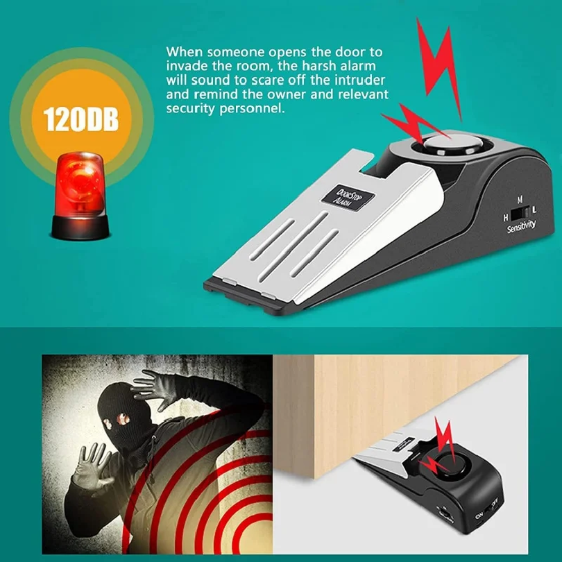 120db Wireless Door Stop Stopp - Door Stop Alarm avis et prix