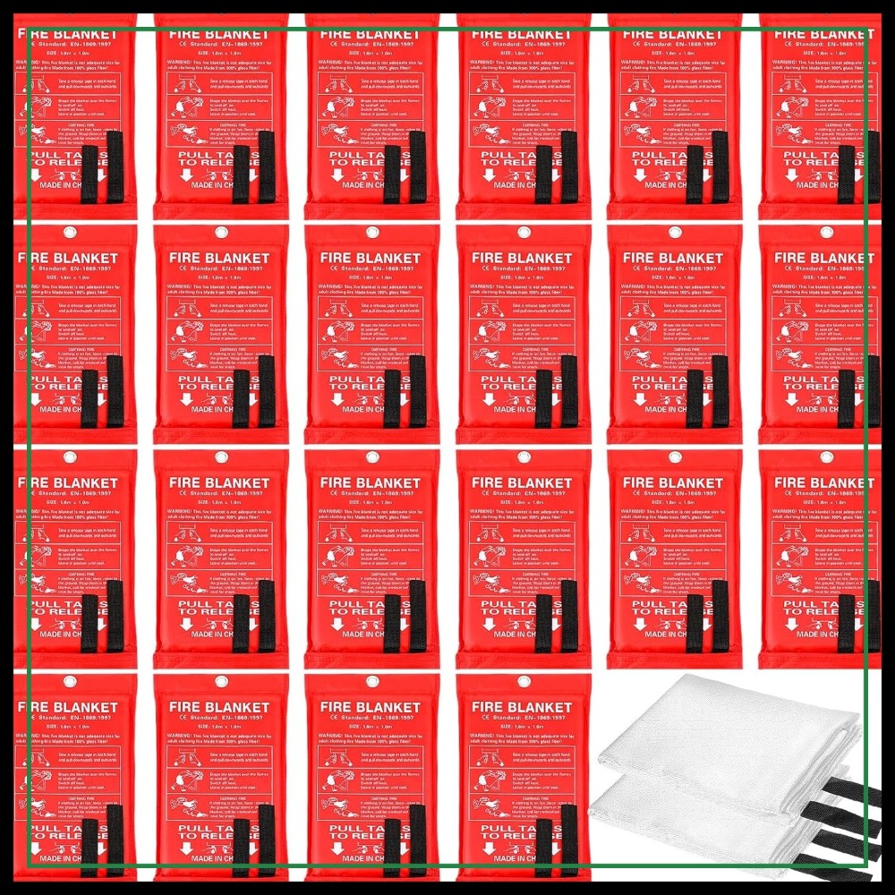 24 Pcs Fire Blanket - Fibergla - Fire Blanket Kitchen avis et prix