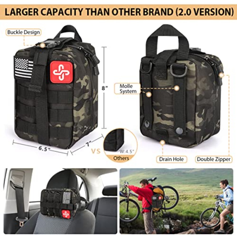 Survival Kit, 250Pcs Survival  - First Aid Bag Kit avis et prix