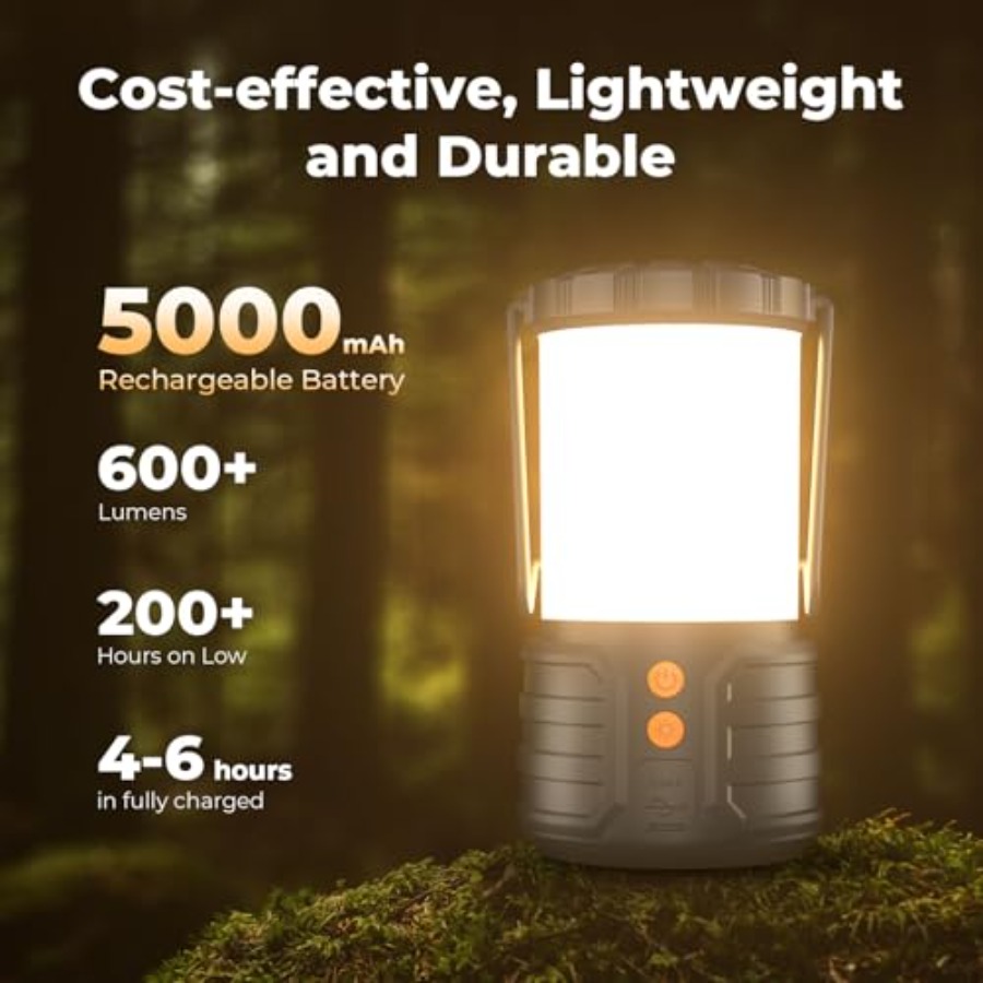 Camping Lantern, 5000mAh Recha - Power Outage Light avis et prix