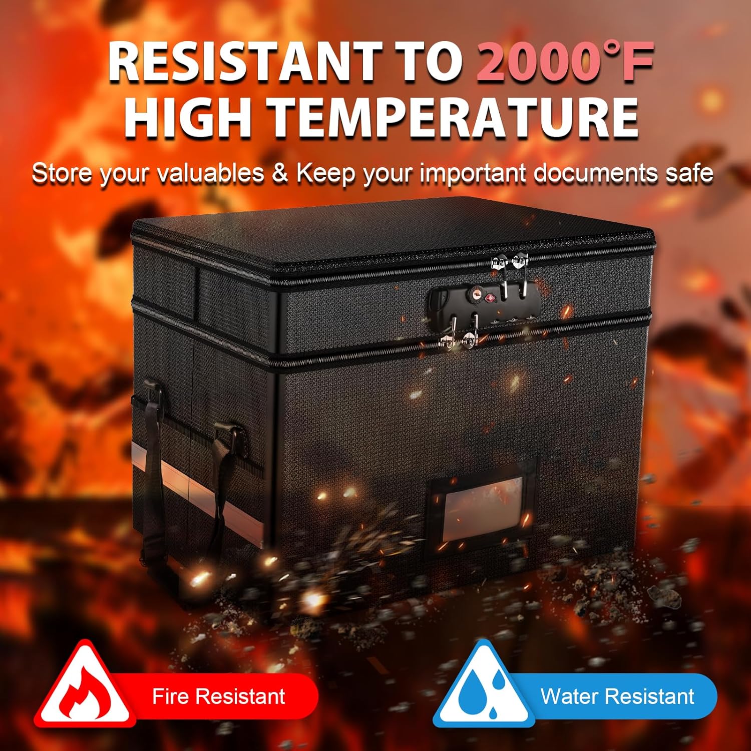Fireproof Document Box with Lo - Fire Safe Document avis et prix