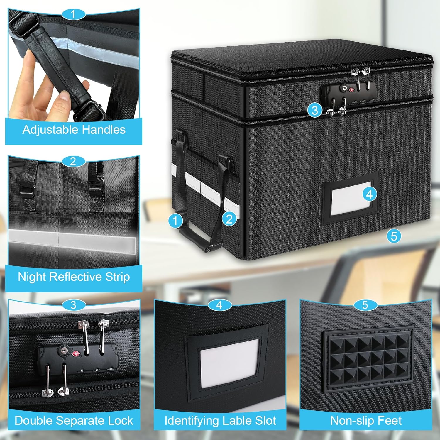 Fireproof Document Box with Lo - Fire Safe Document avis et prix