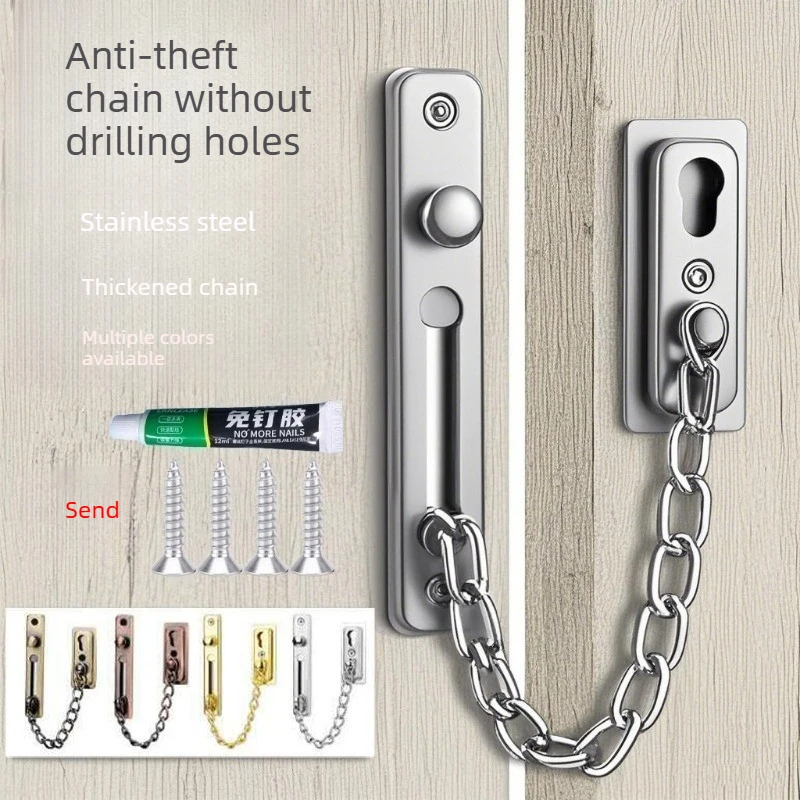 No Drill Stainless Steel Secur - Security Chain Door avis et prix