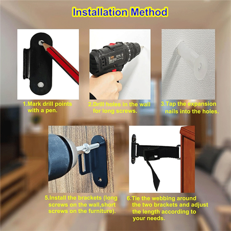 Fresh Anti Tip Furniture Ancho - Earthquake Anchor Strap avis et prix
