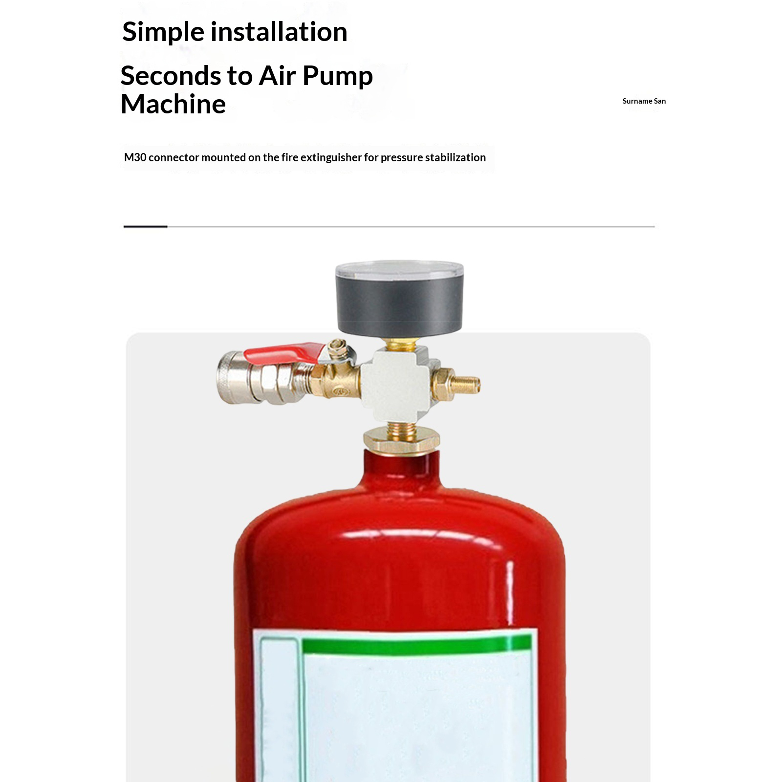 Small Air Tank Pressures Adapt - Fire Extinguisher Small avis et prix