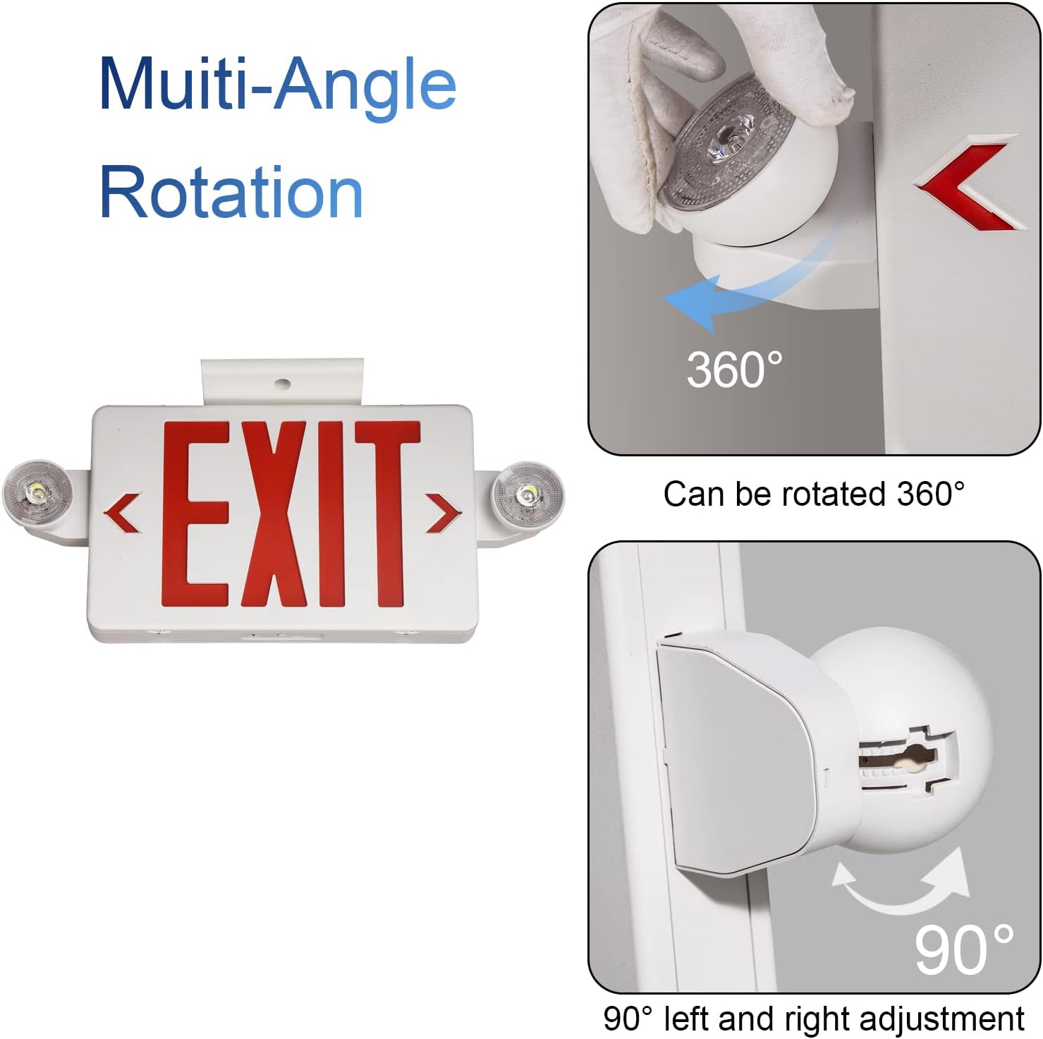 Red Exit Sign with Emergency L - Emergency Exit Sign avis et prix