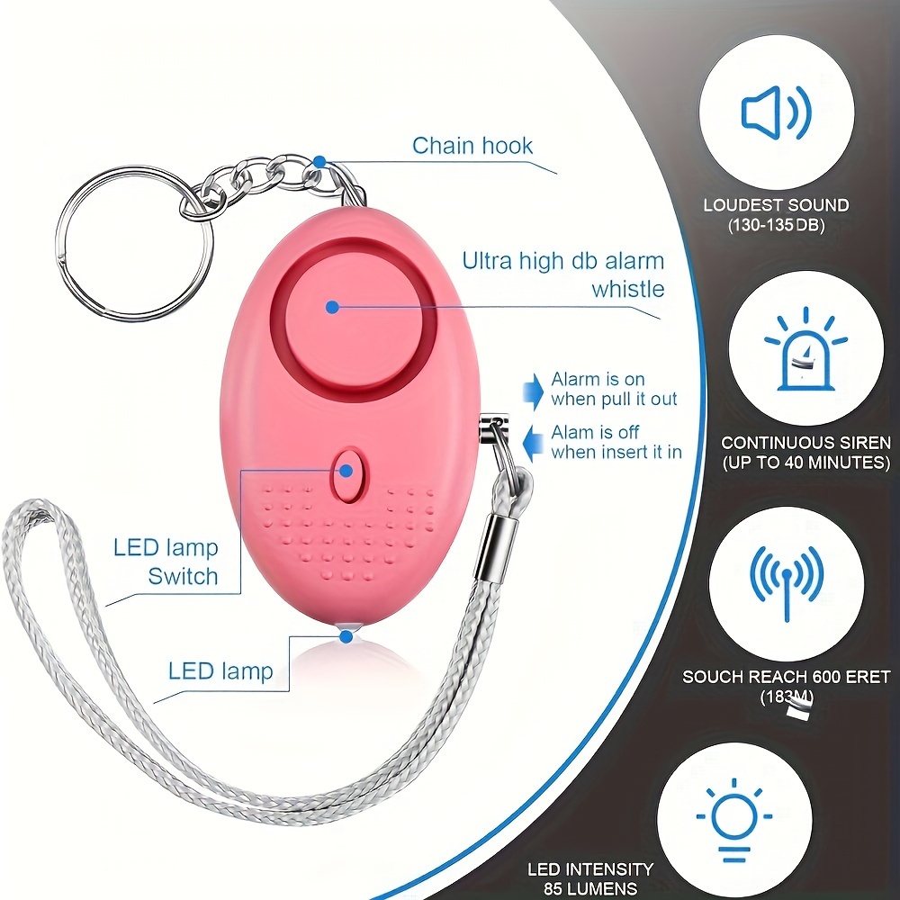 130dB Personal Safety Alarm wi - Personal Alarm Keychain avis et prix