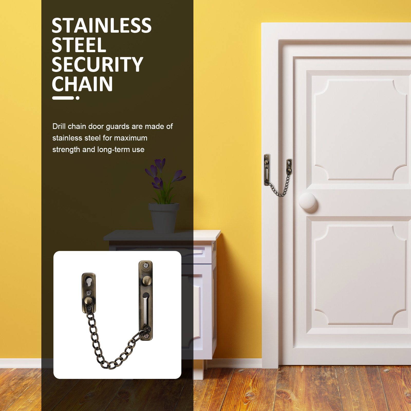 Punch Free Door Chain Lock Sta - Security Chain Door avis et prix