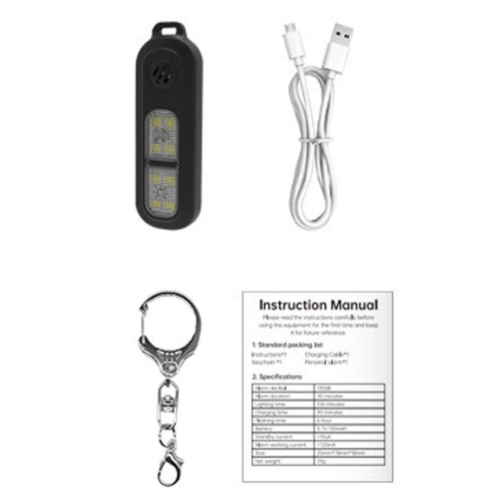 130dB Night Running Safety War - Personal Alarm Keychain avis et prix