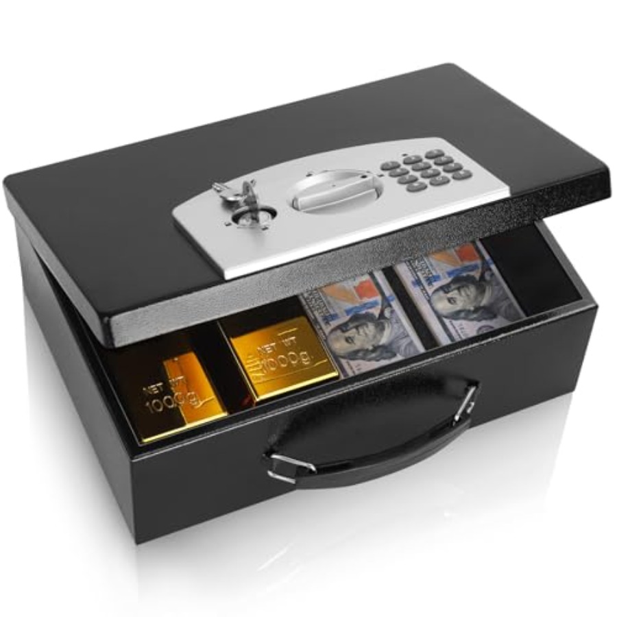 Portable Metal Safe Box with D - Fire Safe Document avis et prix