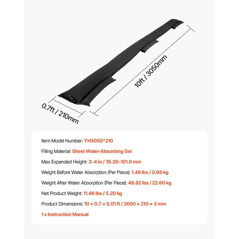 Flood Barrier, 8 Pack, 10 x 0. - Flood Barrier Bag avis et prix