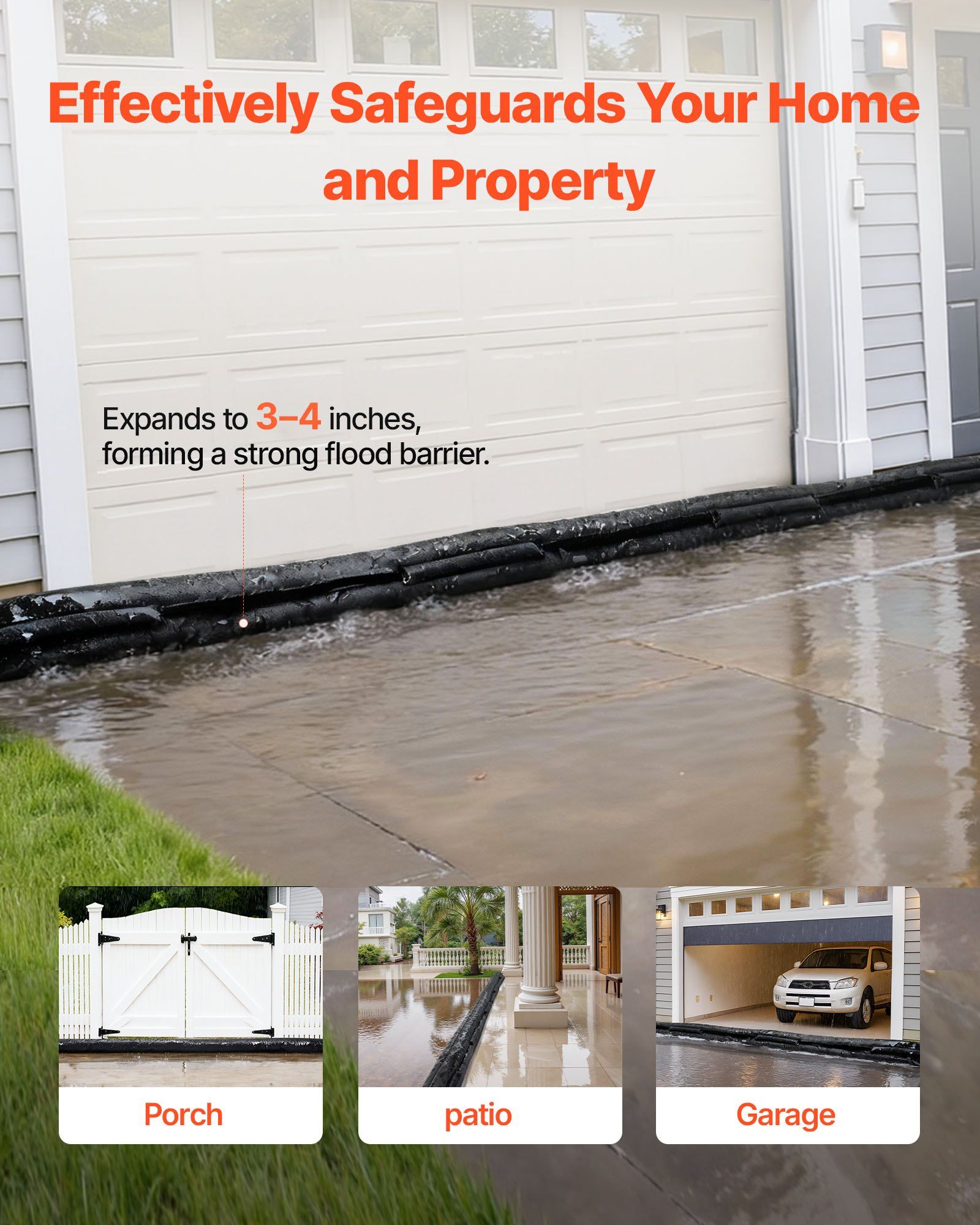 Flood Barrier, 8 Pack, 1.6 x 1 - Flood Barrier Bag avis et prix