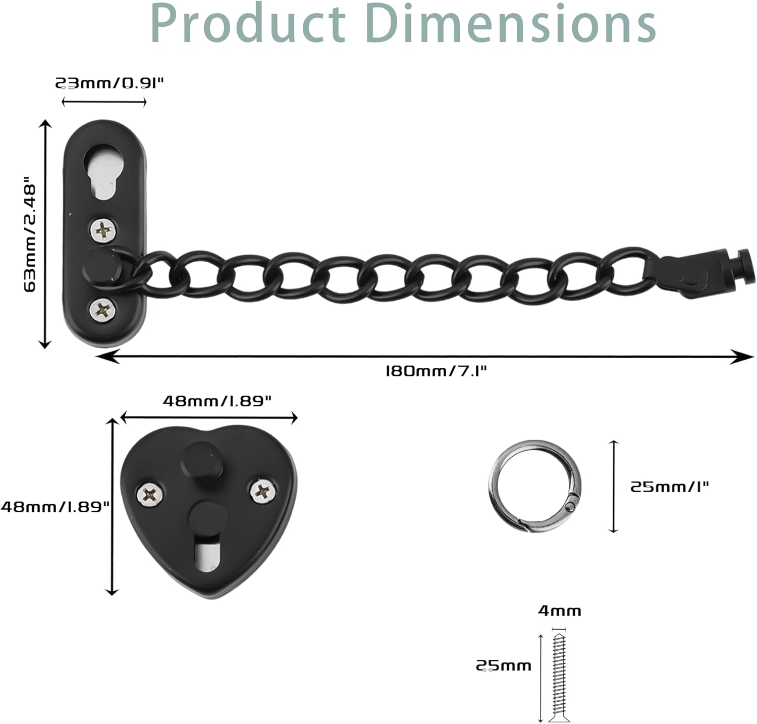 Heart-Shaped Door Chain Lock w - Security Chain Door avis et prix