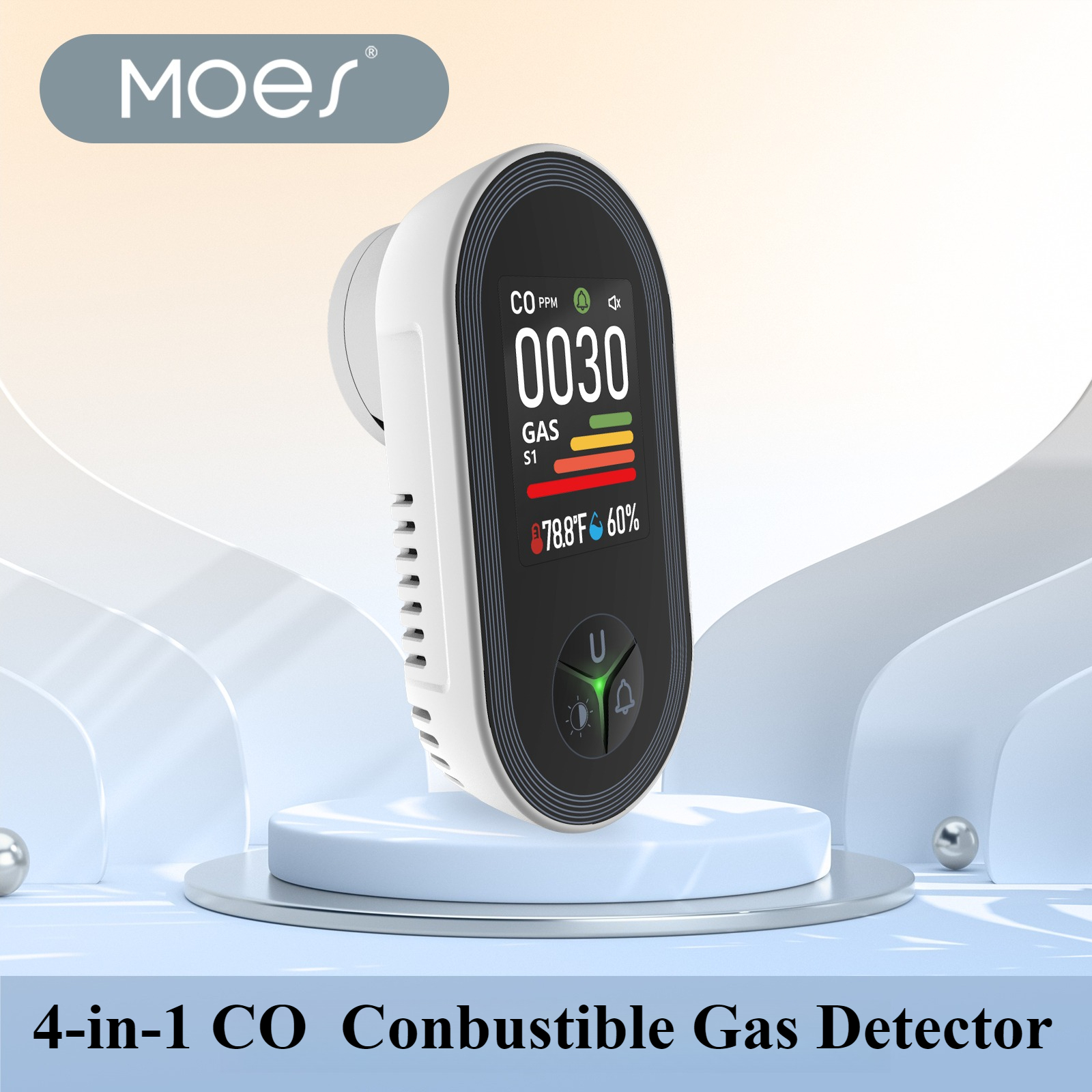 MOES 4-in-1 Plug-in Gas Detect - Co Detector Plug avis et prix