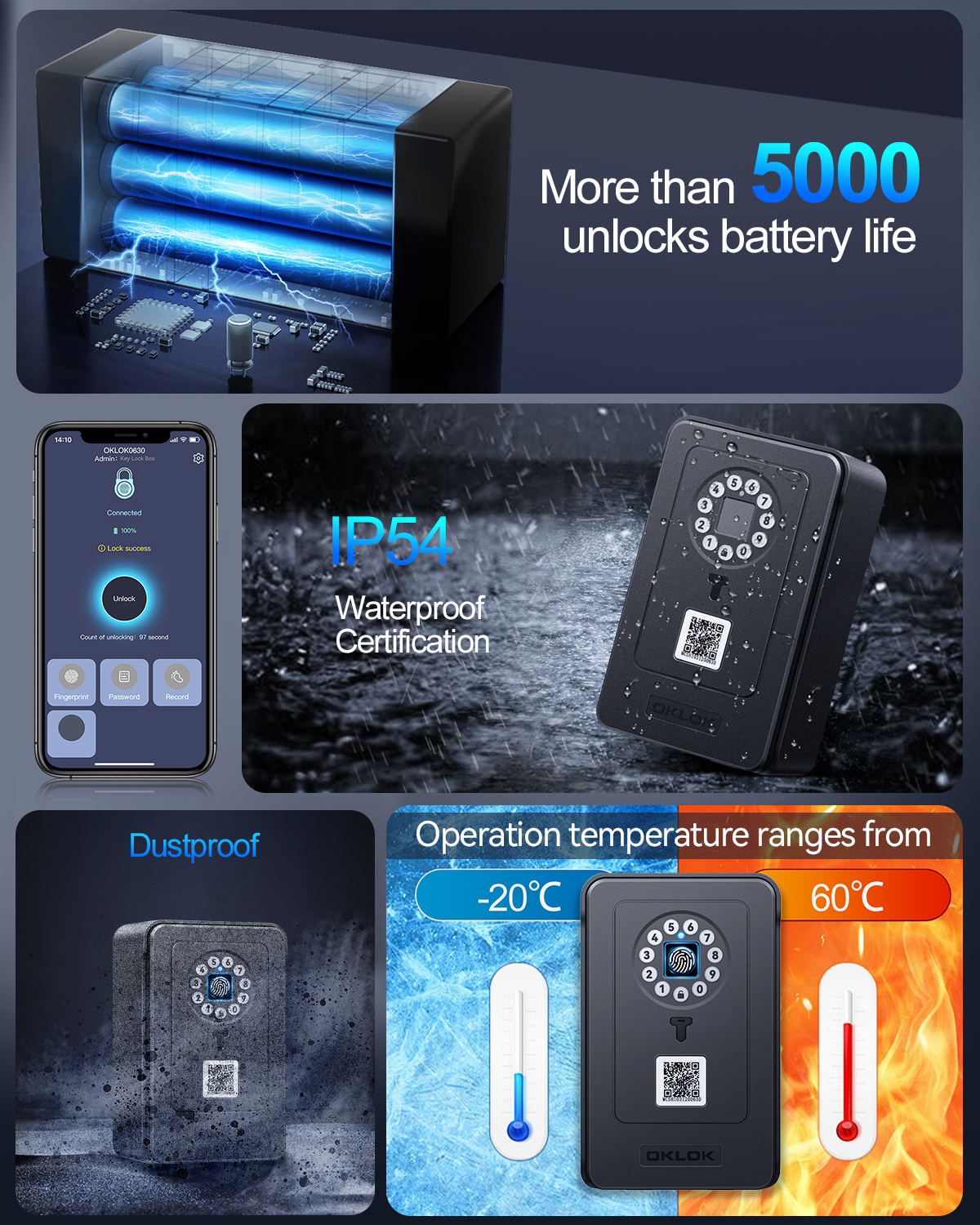 Wireless Smart lock Box Blueto - Lockbox Key Secure avis et prix