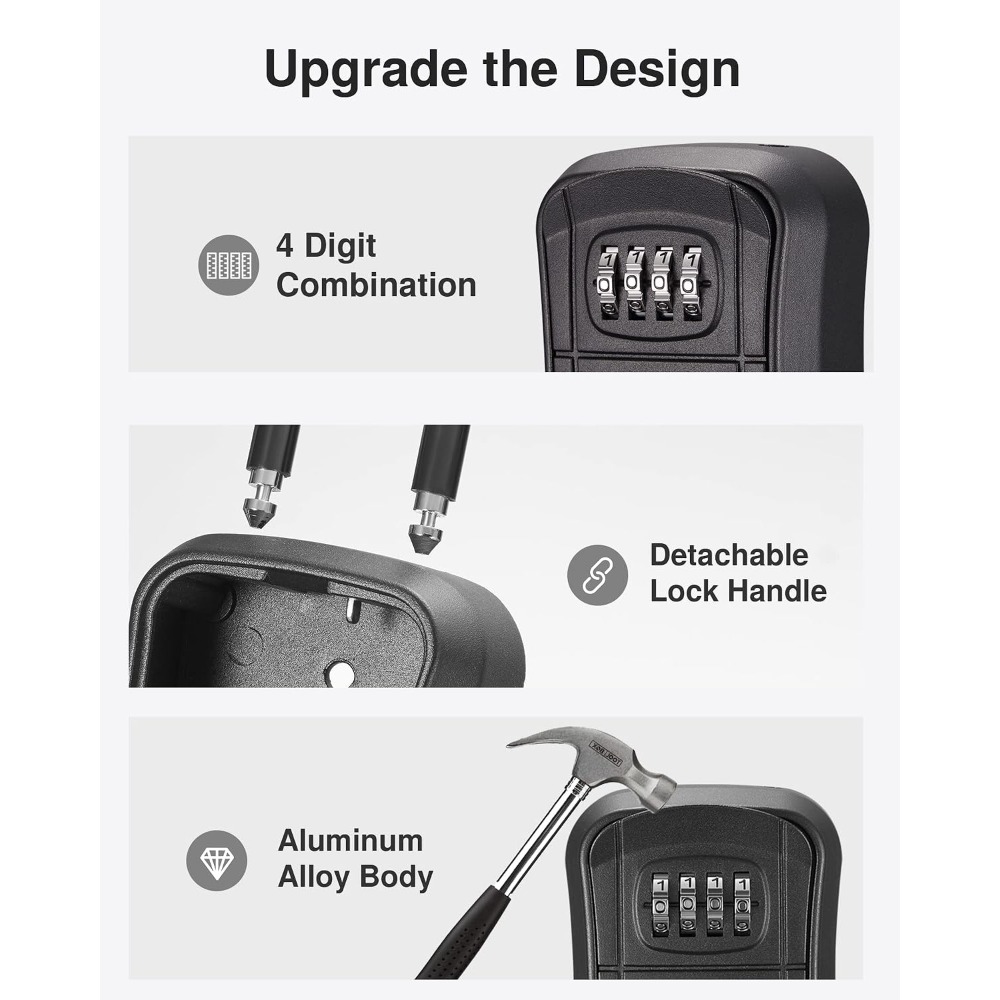 Key Lock Box, Portable Combina - Lockbox Key Secure avis et prix