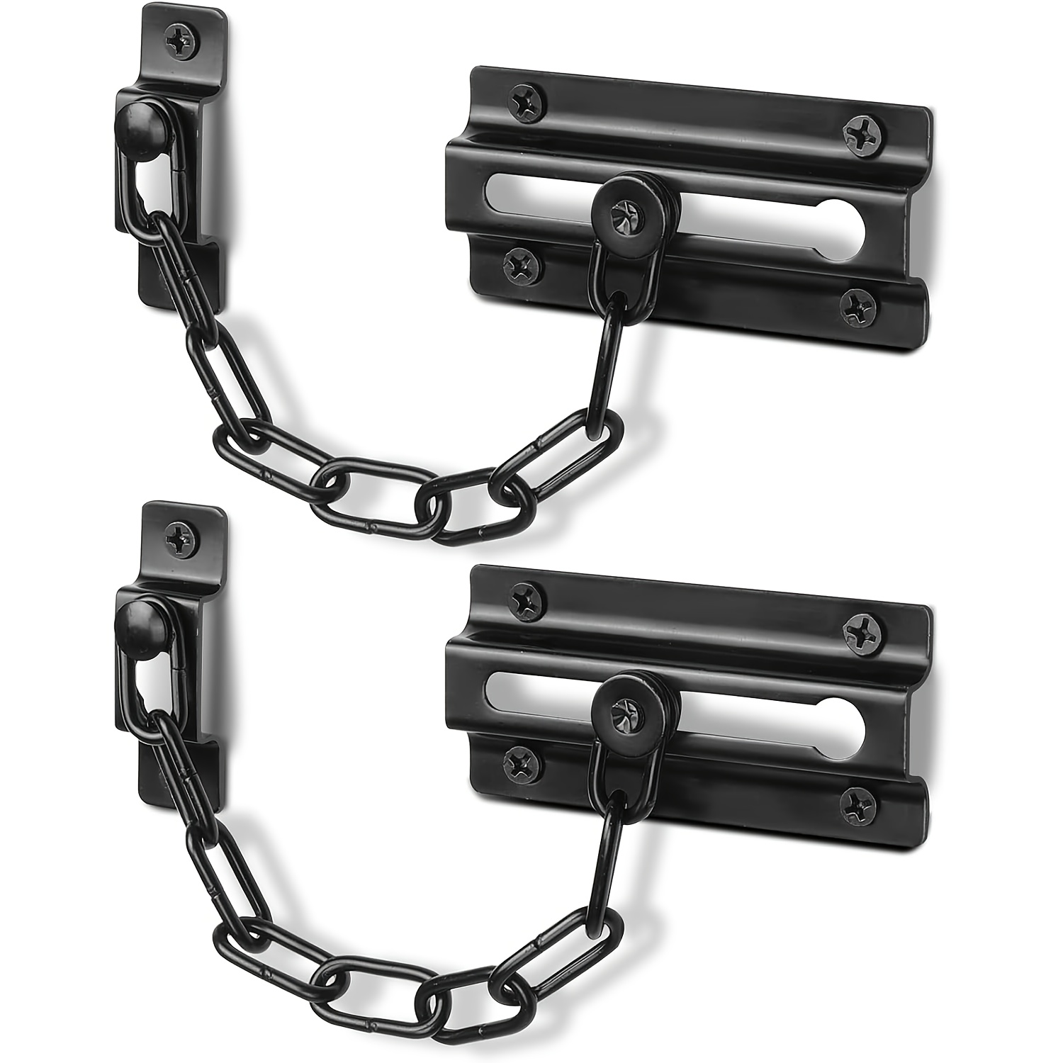 2 Pack Door Chain Lock Black,  - Security Chain Door avis et prix