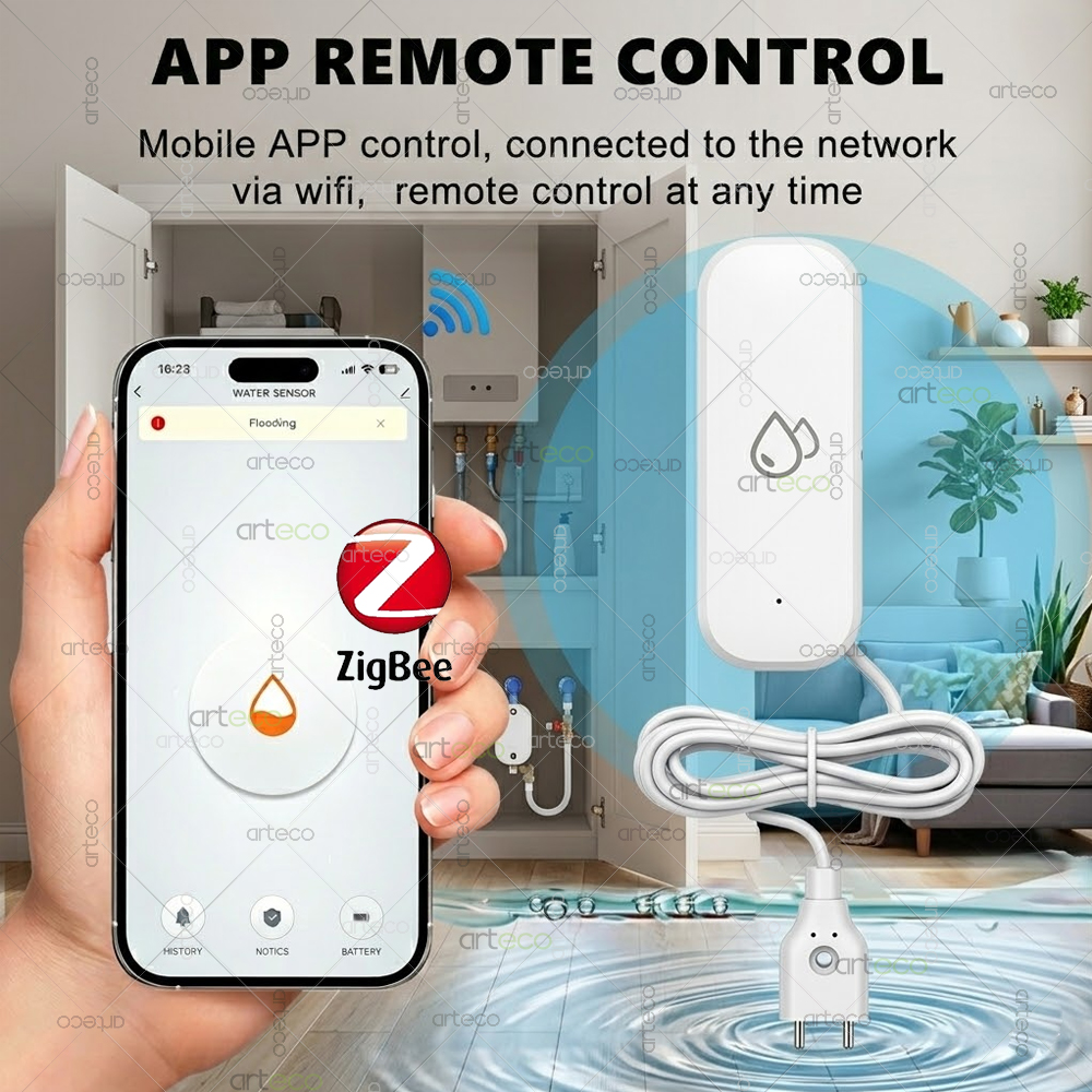 Zigbee Water Leak Detector Sma - Water Alarm Sensor avis et prix