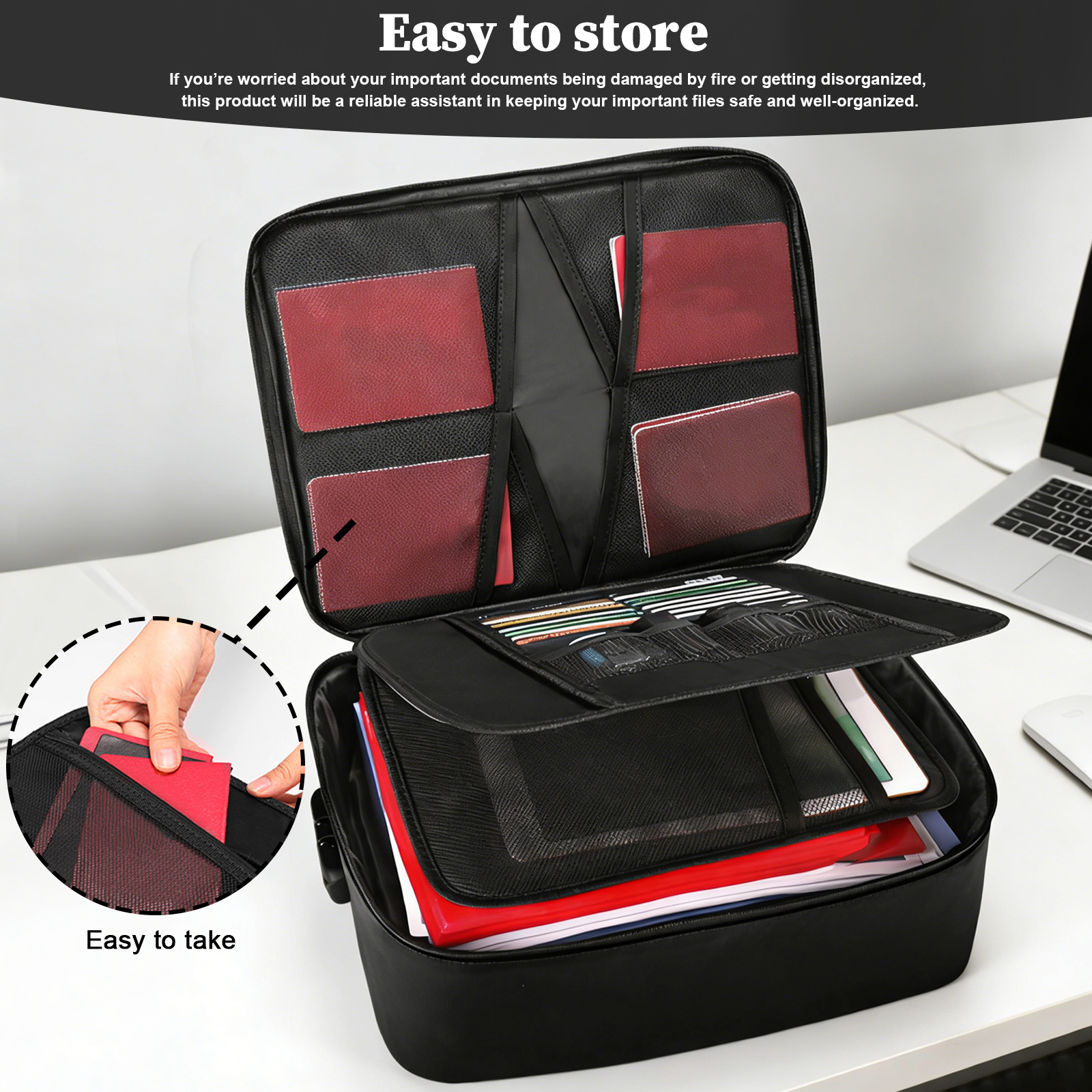 Fireproof Document Bag with Lo - Fire Safe Document avis et prix