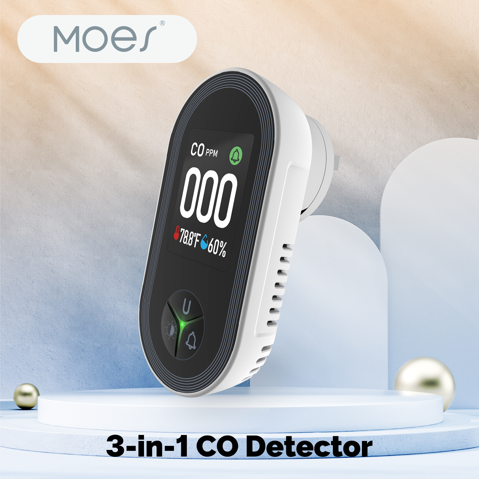 MOES 3in1 Carbon Monoxide Dete - Co Detector Plug avis et prix