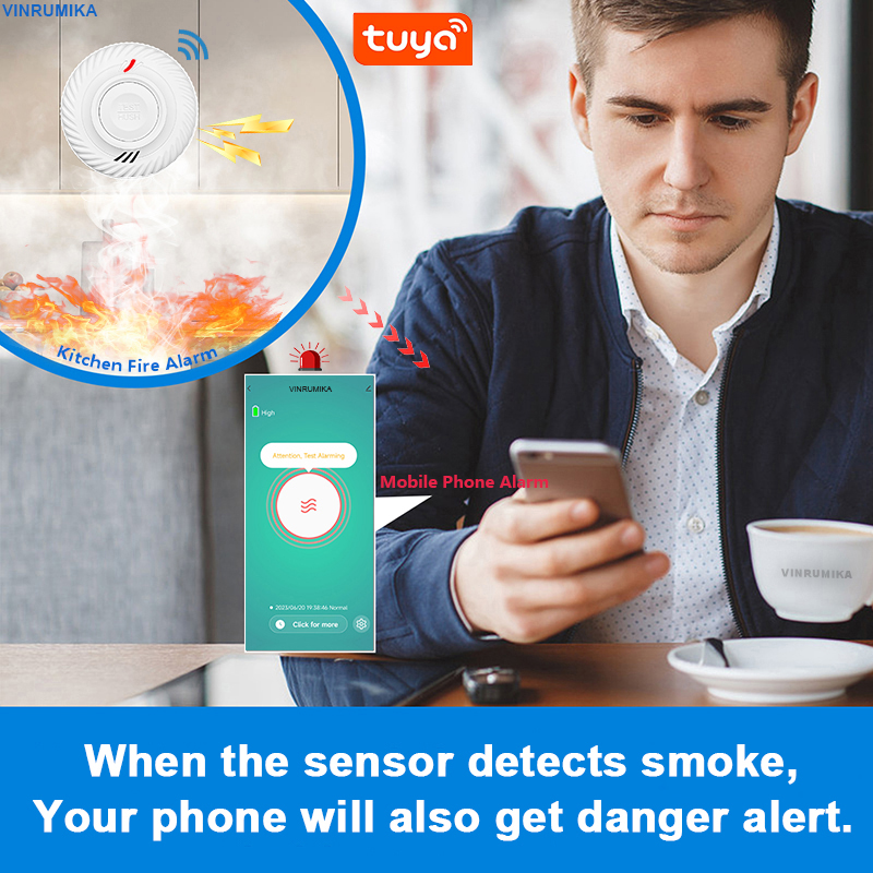 WiFi Tuya Smart Smoke Detector - Smoke Detector Interconnected avis et prix