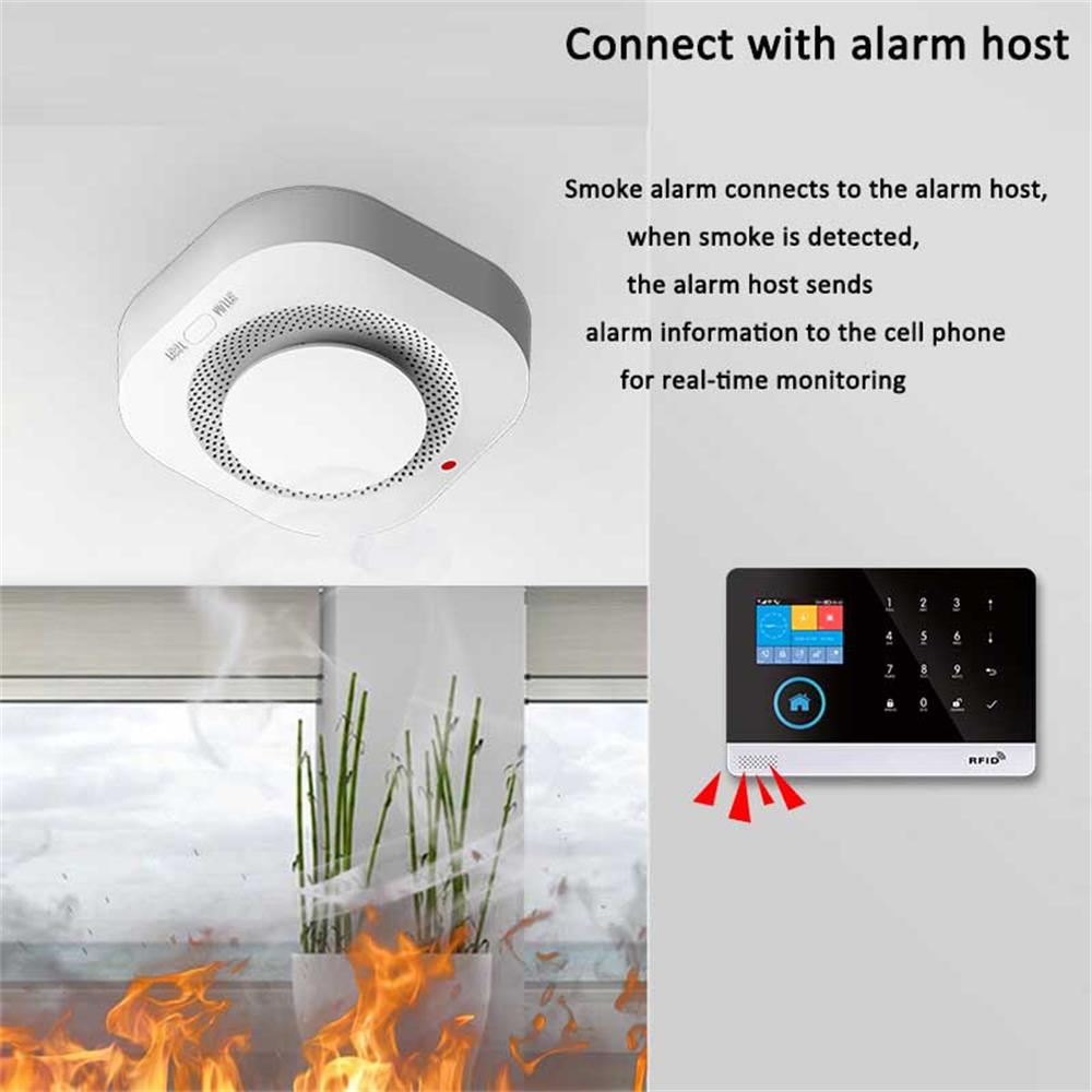 433MHz Wireless Smoke Detector - Smoke Detector Interconnected avis et prix