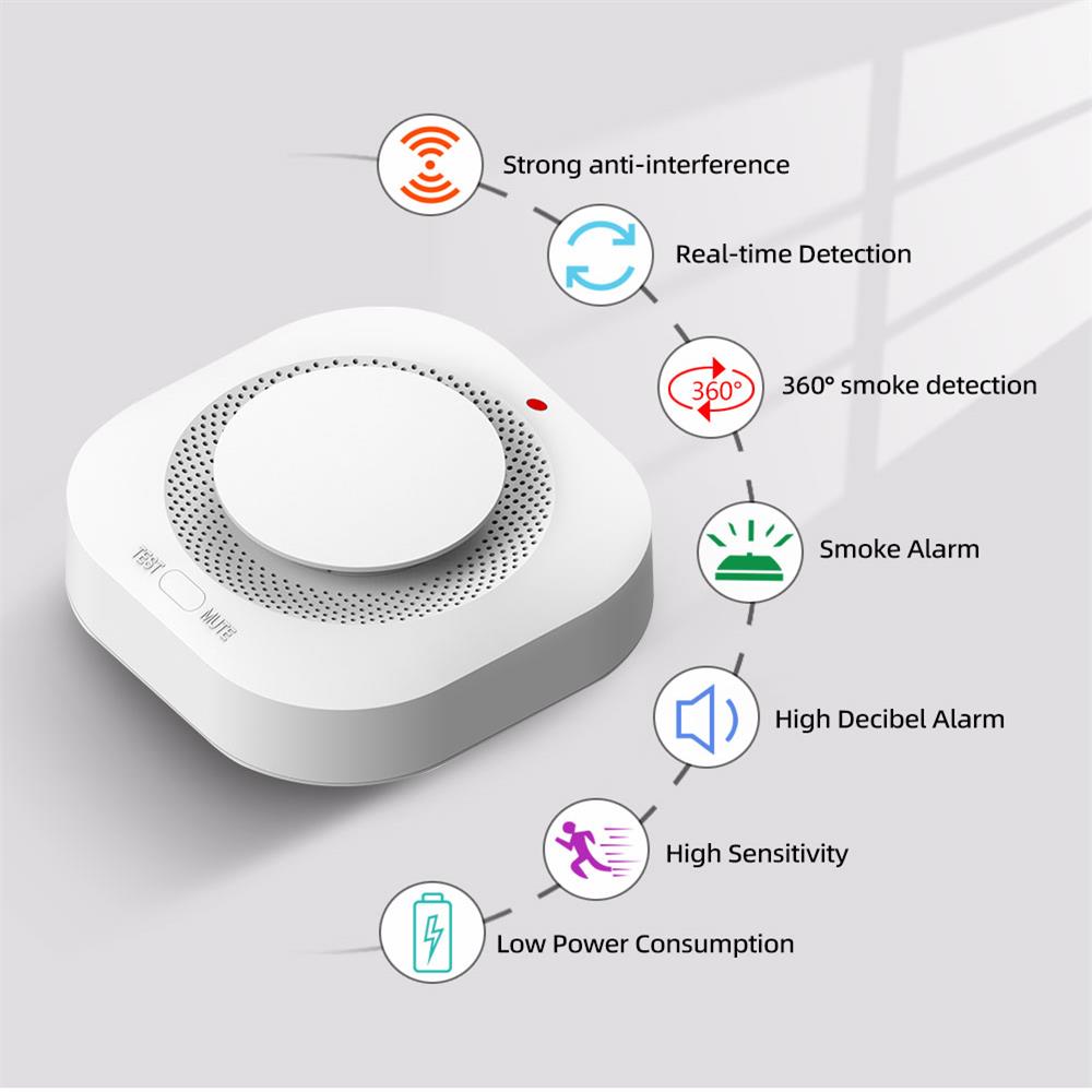433MHz Wireless Smoke Detector - Smoke Detector Interconnected avis et prix