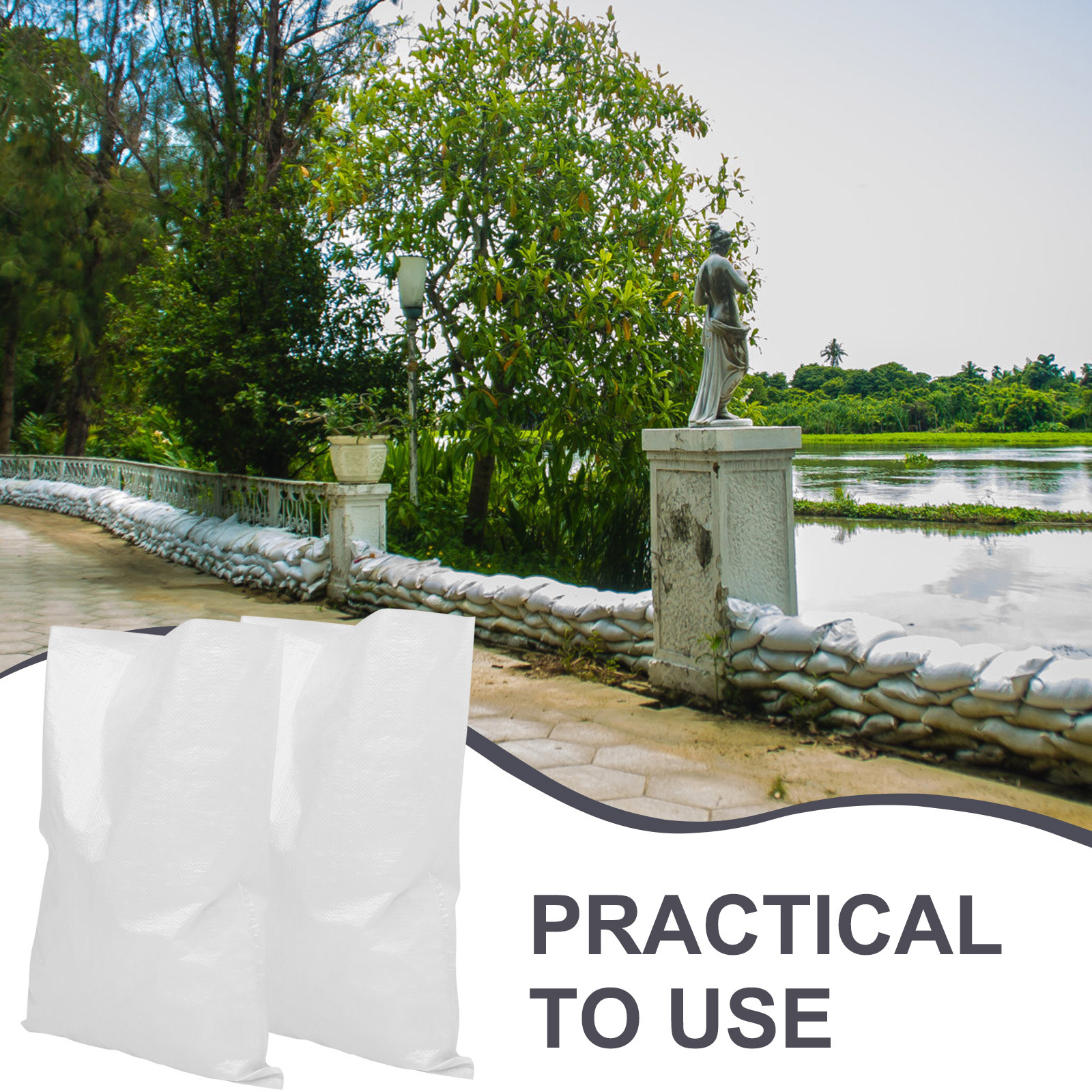 5Pcs Waterproof Woven Sandbags - Flood Barrier Bag avis et prix