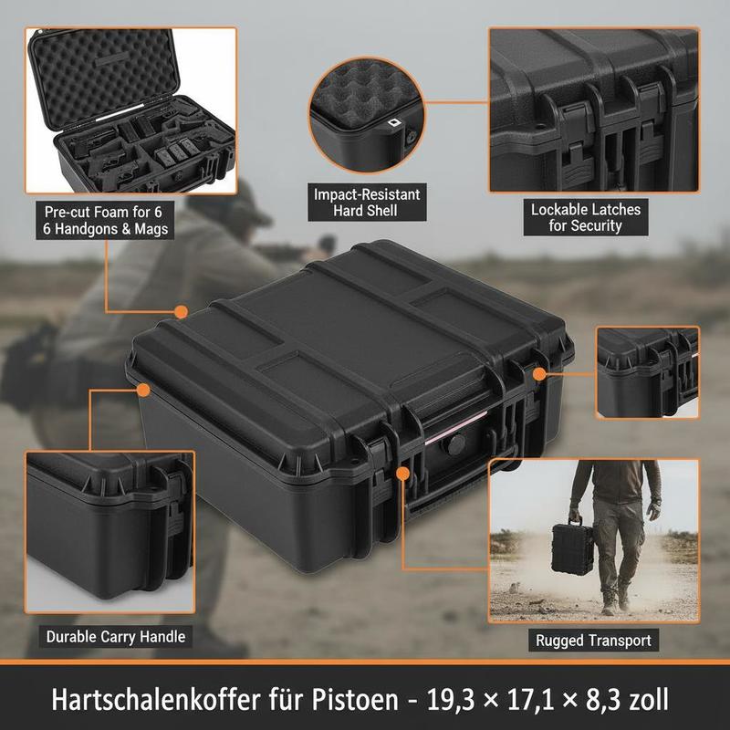 Gun Storage Box 15 x 12 x 10 I - Lockbox Key Secure avis et prix