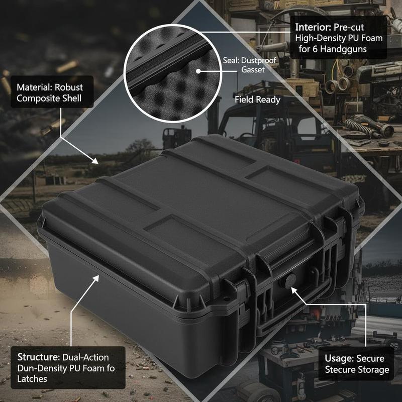 Gun Storage Box 15 x 12 x 10 I - Lockbox Key Secure avis et prix