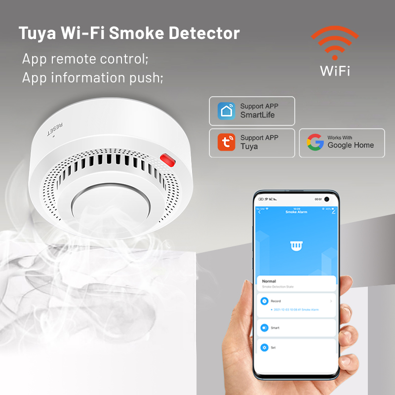 6Pack Tuya WiFi Smart Smoke Se - Smoke Detector Interconnected avis et prix