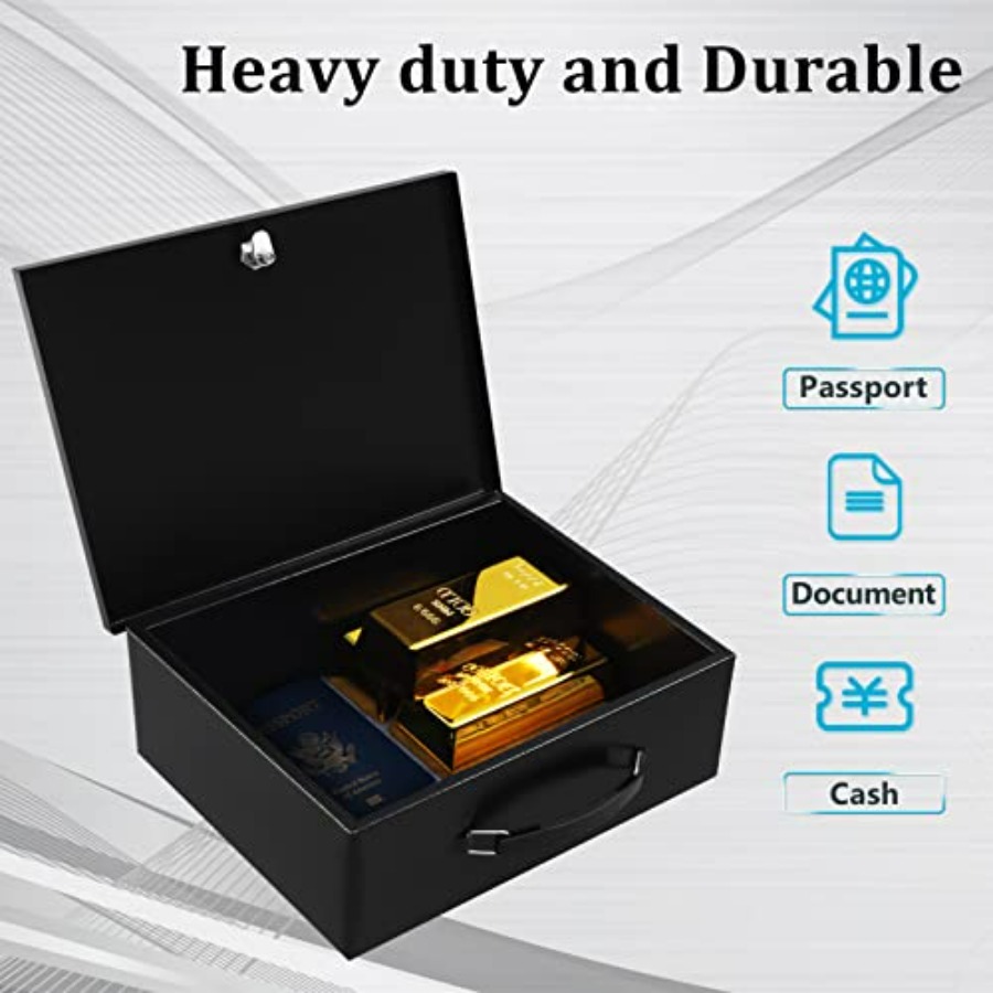 Portable Metal Safe Box with K - Fire Safe Document avis et prix